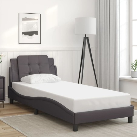 vidaXL Giroletto con Testiera Crema 90x200 cm in Similpelle