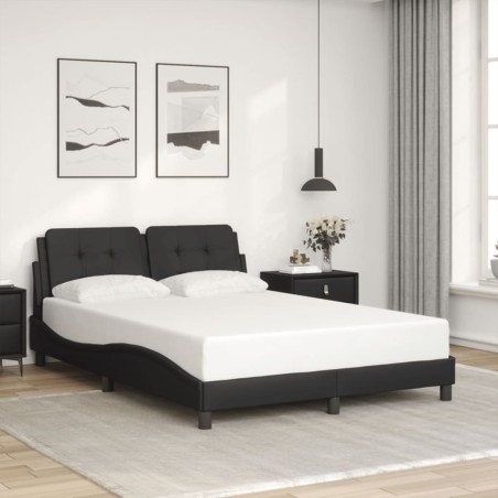 vidaXL Giroletto con Testiera Nero 140x200 cm in Similpelle