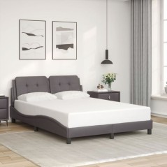 vidaXL Giroletto con Testiera Crema 120x200 cm in Similpelle