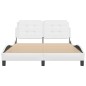 vidaXL Giroletto con Testiera Bianco 140x190 cm in Similpelle