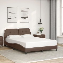 vidaXL Giroletto con Testiera Marrone 140x200 cm in Similpelle
