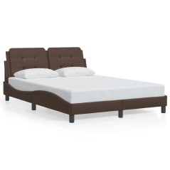 vidaXL Giroletto con Testiera Marrone 140x200 cm in Similpelle