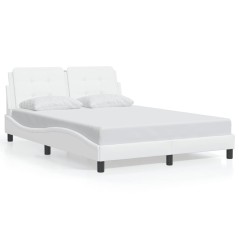 vidaXL Giroletto con Testiera Bianco 120x200 cm in Similpelle