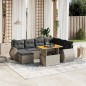 vidaXL Set Divano da Giardino 8 pz con Cuscini Grigio in Polyrattan vidaXL Set Divano da Giardino 8 pz con Cuscini Grigio in Polyrattan