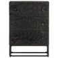 vidaXL Cassettiera Nera 55x30x76 cm in Legno Massello di Mango e Ferro vidaXL Cassettiera Nera 55x30x76 cm in Legno Massello di Mango e Ferro