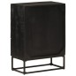 vidaXL Cassettiera Nera 55x30x76 cm in Legno Massello di Mango e Ferro vidaXL Cassettiera Nera 55x30x76 cm in Legno Massello di Mango e Ferro