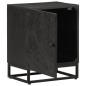 vidaXL Comodino Nero 40x30x50 cm in Legno Massello di Mango e Ferro vidaXL Comodino Nero 40x30x50 cm in Legno Massello di Mango e Ferro