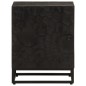 vidaXL Comodino Nero 40x30x50 cm in Legno Massello di Mango e Ferro vidaXL Comodino Nero 40x30x50 cm in Legno Massello di Mango e Ferro