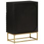 vidaXL Cassettiera Nera 55x30x76 cm in Legno Massello di Mango e Ferro vidaXL Cassettiera Nera 55x30x76 cm in Legno Massello di Mango e Ferro