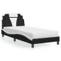 vidaXL Letto con Materasso Nero e Bianco 90x190 cm in Similpelle vidaXL Letto con Materasso Nero e Bianco 90x190 cm in Similpelle