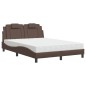 vidaXL Letto con Materasso Marrone 140x190cm in Similpelle vidaXL Letto con Materasso Marrone 140x190cm in Similpelle