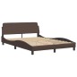 vidaXL Letto con Materasso Marrone 140x190cm in Similpelle vidaXL Letto con Materasso Marrone 140x190cm in Similpelle