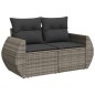 vidaXL Set Divano da Giardino 6 pz con Cuscini Grigio in Polyrattan vidaXL Set Divano da Giardino 6 pz con Cuscini Grigio in Polyrattan