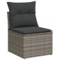 vidaXL Set Divano da Giardino 6 pz con Cuscini Grigio in Polyrattan vidaXL Set Divano da Giardino 6 pz con Cuscini Grigio in Polyrattan
