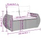vidaXL Set Divano da Giardino 6 pz con Cuscini Grigio in Polyrattan vidaXL Set Divano da Giardino 6 pz con Cuscini Grigio in Polyrattan