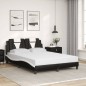vidaXL Letto con Materasso Nero e Bianco 140x200 cm in Similpelle vidaXL Letto con Materasso Nero e Bianco 140x200 cm in Similpelle