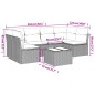 vidaXL Set Divani da Giardino 7 pz con Cuscini Beige in Polyrattan vidaXL Set Divani da Giardino 7 pz con Cuscini Beige in Polyrattan