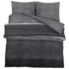 vidaXL Set Copripiumino Grigio Scuro 225x220 cm in Cotone