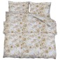vidaXL Set Copripiumino Bianco e Marrone 200x200 cm in Cotone vidaXL Set Copripiumino Bianco e Marrone 200x200 cm in Cotone