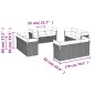 vidaXL Set Divani da Giardino 12 pz con Cuscini Nero in Polyrattan vidaXL Set Divani da Giardino 12 pz con Cuscini Nero in Polyrattan