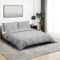 vidaXL Set Copripiumino Grigio 140x200 cm in Cotone vidaXL Set Copripiumino Grigio 140x200 cm in Cotone
