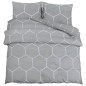 vidaXL Set Copripiumino Grigio 140x200 cm in Cotone vidaXL Set Copripiumino Grigio 140x200 cm in Cotone