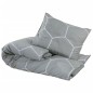 vidaXL Set Copripiumino Grigio 140x200 cm in Cotone vidaXL Set Copripiumino Grigio 140x200 cm in Cotone