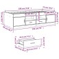 vidaXL Divano Letto con Cassetti senza Materasso Rovere Fumo 75x190 cm vidaXL Divano Letto con Cassetti senza Materasso Rovere Fumo 75x190 cm