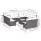vidaXL Set Divani da Giardino 12 pz con Cuscini Nero in Polyrattan vidaXL Set Divani da Giardino 12 pz con Cuscini Nero in Polyrattan