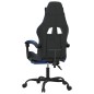 vidaXL Sedia da Gaming Girevole con Poggiapiedi Nero e Blu Similpelle vidaXL Sedia da Gaming Girevole con Poggiapiedi Nero e Blu Similpelle