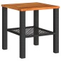 vidaXL Tavolo da Giardino Nero 40x40x42cm in Polyrattan e Legno Acacia vidaXL Tavolo da Giardino Nero 40x40x42cm in Polyrattan e Legno Acacia