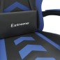 vidaXL Sedia da Gaming Girevole con Poggiapiedi Nero e Blu Similpelle vidaXL Sedia da Gaming Girevole con Poggiapiedi Nero e Blu Similpelle