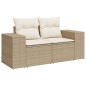 vidaXL Set Divano da Giardino 4 pz con Cuscini Beige in Polyrattan vidaXL Set Divano da Giardino 4 pz con Cuscini Beige in Polyrattan