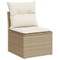 vidaXL Set Divano da Giardino 4 pz con Cuscini Beige in Polyrattan vidaXL Set Divano da Giardino 4 pz con Cuscini Beige in Polyrattan