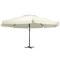 vidaXL Ombrellone da Giardino Palo in Alluminio 600 cm Bianco Sabbia vidaXL Ombrellone da Giardino Palo in Alluminio 600 cm Bianco Sabbia