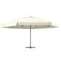 vidaXL Ombrellone da Giardino Palo in Alluminio 600 cm Bianco Sabbia vidaXL Ombrellone da Giardino Palo in Alluminio 600 cm Bianco Sabbia