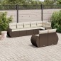 vidaXL Set Divani da Giardino 8 pz con Cuscini Marrone in Polyrattan vidaXL Set Divani da Giardino 8 pz con Cuscini Marrone in Polyrattan