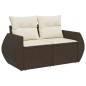 vidaXL Set Divani da Giardino 8 pz con Cuscini Marrone in Polyrattan vidaXL Set Divani da Giardino 8 pz con Cuscini Marrone in Polyrattan