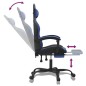 vidaXL Sedia da Gaming Girevole con Poggiapiedi Nero e Blu Similpelle vidaXL Sedia da Gaming Girevole con Poggiapiedi Nero e Blu Similpelle