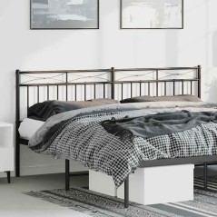vidaXL Testiera in Metallo Nero 180 cm