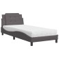 vidaXL Letto con Materasso Grigio 90x190 cm in Similpelle