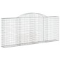 vidaXL Cesti Gabbioni ad Arco 25 pz 300x30x120/140 cm Ferro Zincato