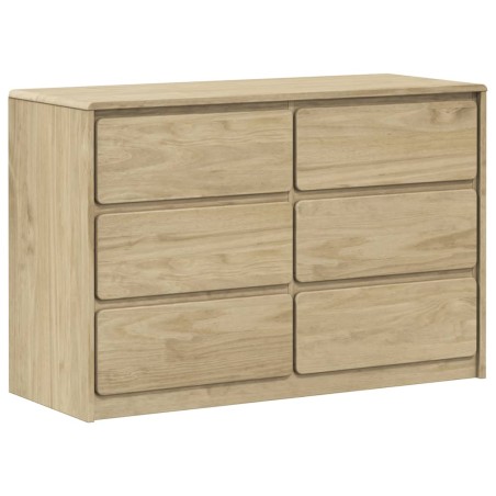 vidaXL Cassettiera SAUDA Rovere 111x43x73,5 cm cm Legno Massello Pino