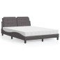 vidaXL Letto con Materasso Grigio 120x200 cm in Similpelle