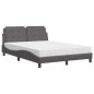 vidaXL Letto con Materasso Grigio 120x200 cm in Similpelle