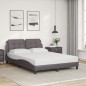 vidaXL Letto con Materasso Grigio 120x200 cm in Similpelle