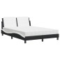 vidaXL Letto con Materasso Nero e Bianco 120x200 cm in Similpelle vidaXL Letto con Materasso Nero e Bianco 120x200 cm in Similpelle