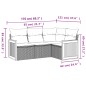 vidaXL Set Divani da Giardino 4 pz con Cuscini Nero in Polyrattan vidaXL Set Divani da Giardino 4 pz con Cuscini Nero in Polyrattan