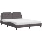 vidaXL Letto con Materasso Grigio 160x200 cm in Similpelle vidaXL Letto con Materasso Grigio 160x200 cm in Similpelle
