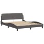 vidaXL Letto con Materasso Grigio 160x200 cm in Similpelle vidaXL Letto con Materasso Grigio 160x200 cm in Similpelle